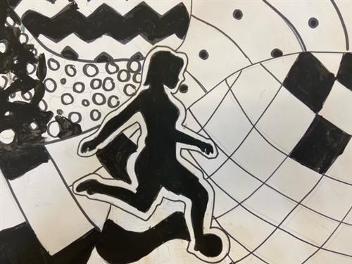 8th Grade- Zentangle Silhouette